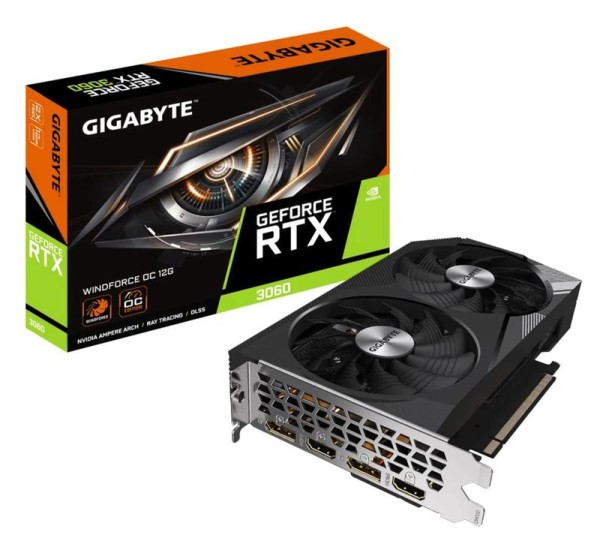 VGA RTX 3060 12GB Gigabyte Windforce OC 2.0 GDDR6 NVIDIA GeForce