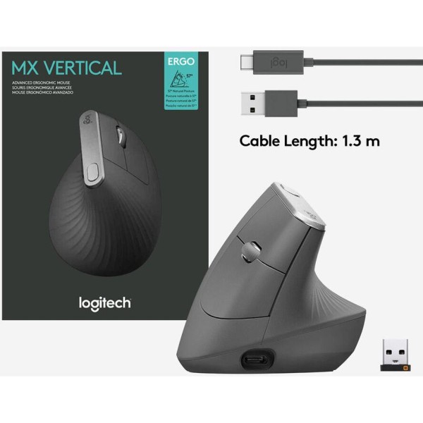 Maus Logitech MX Vertical - Maus - ergonomisch