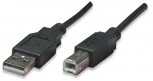 USB KABEL Manhattan USB Kabel A -> B St/St 1.00m schwarz
