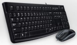 Tastatur Logitech USB Keyboard+Mouse MK120/235 black retail