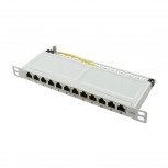 Patchpanel LogiLink 10" Cat.6  Patchpanel, 12-Port, grau, 0,5 HE